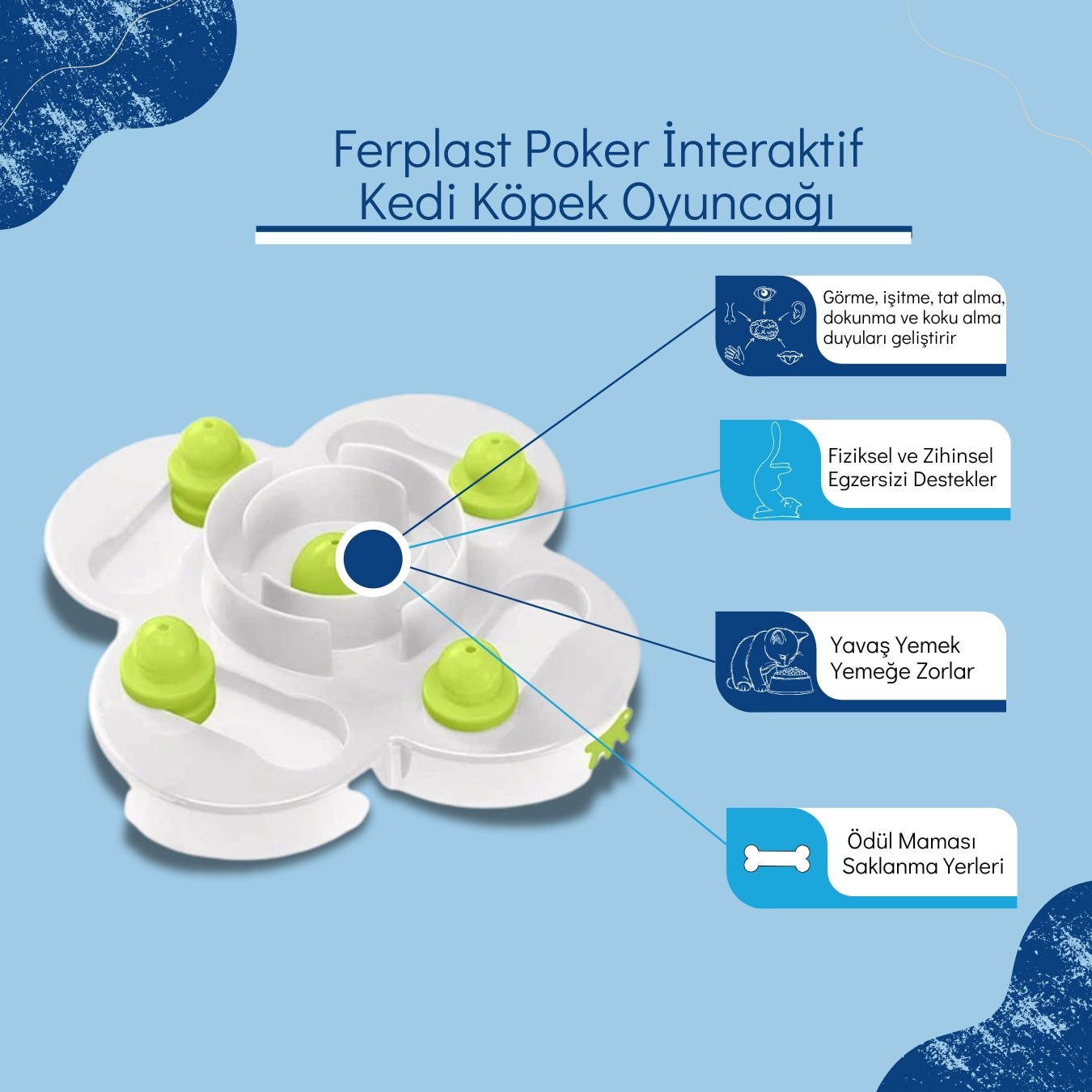 Ferplast Poker İnteraktif Kedi Köpek Oyuncağı