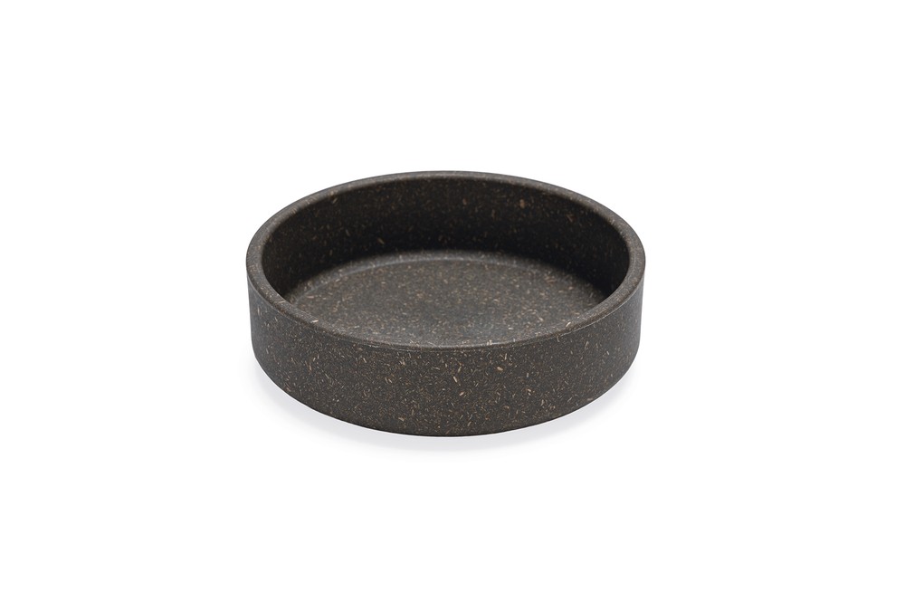 Beeztees DBL Kedi Mama Su Kabı, Bambu, Antrasit 12cm, 250ml