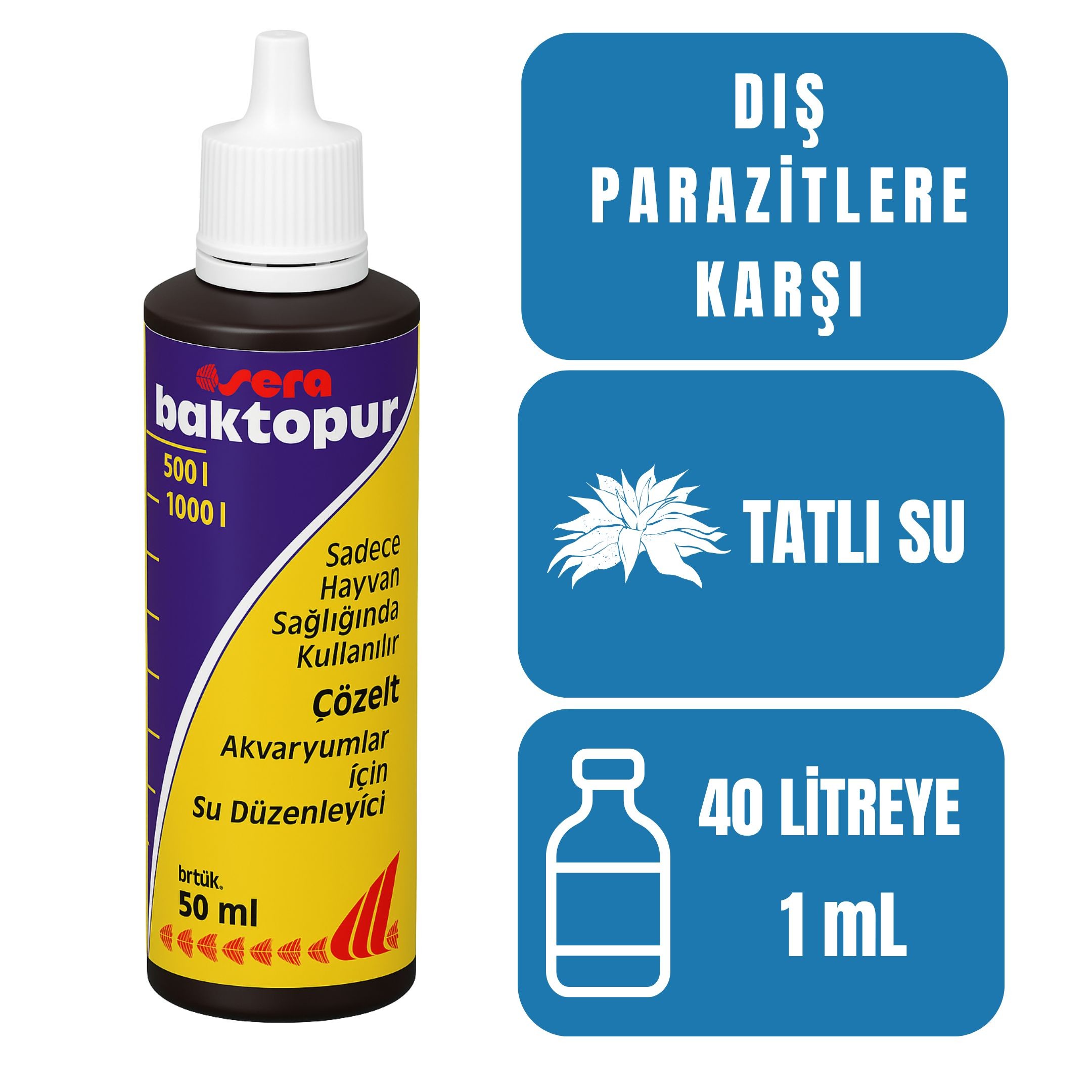 Sera Baktopur 50ml Balık İlacı