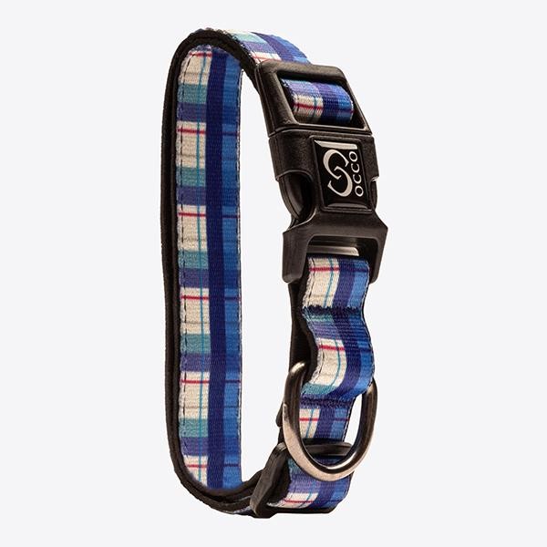 Occo Indigo Gingham Köpek Boyun Tasması XXS