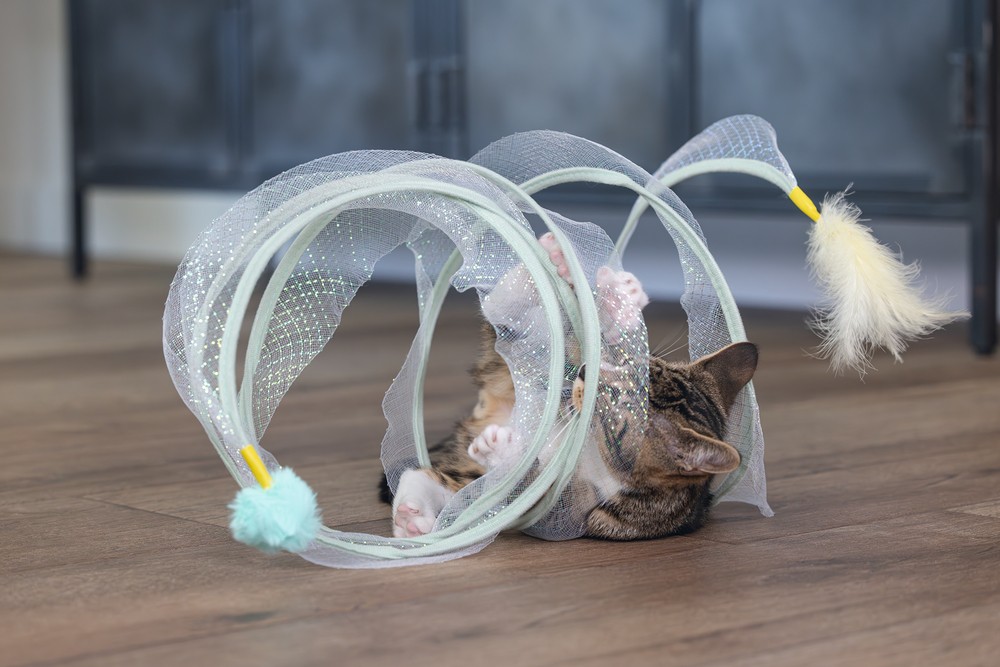 Beeztees Yavru Kedi Tüneli, Spiral Şeklinde, 60x25x25cm