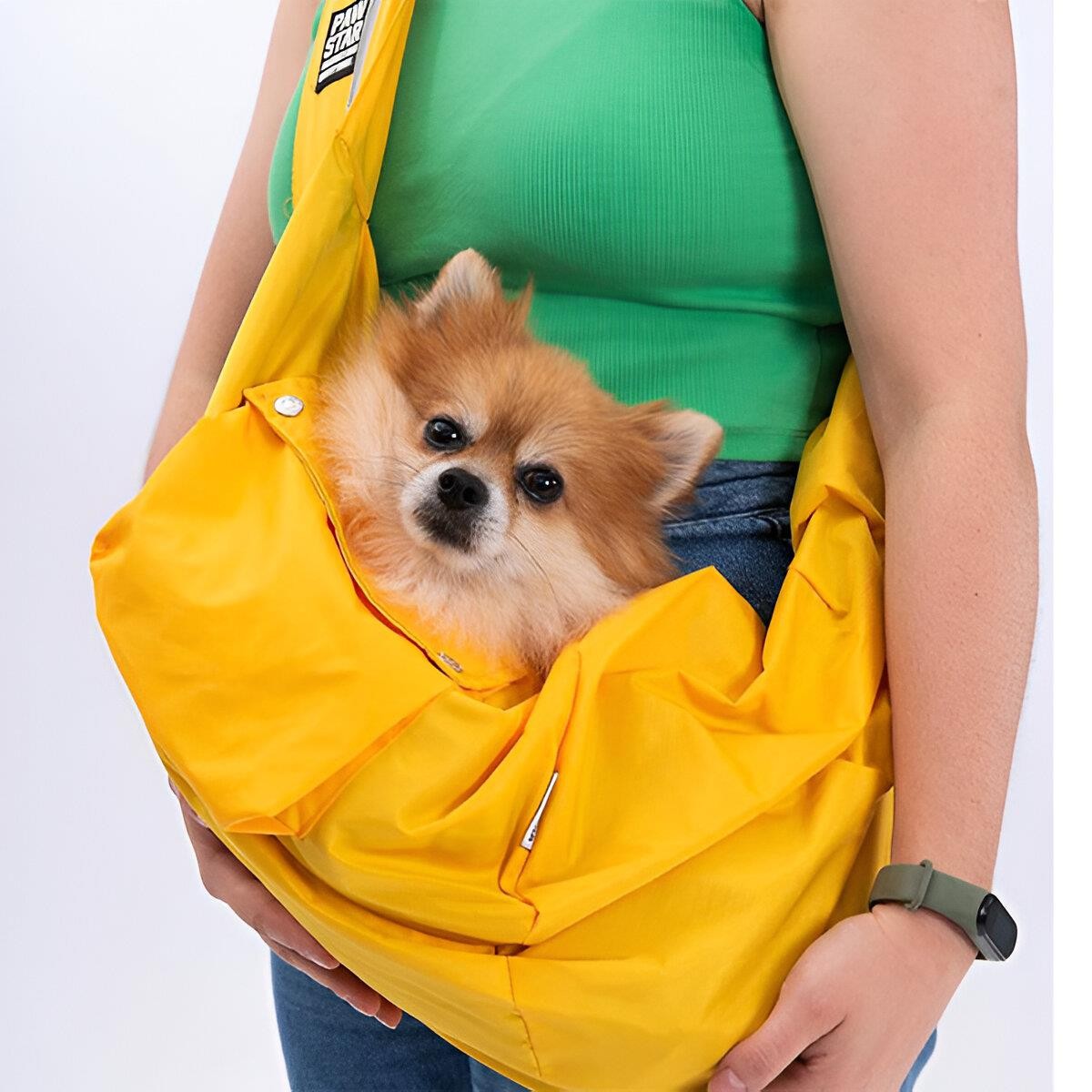 Pawstar Crossbody Kedi Köpek Taşıma Çantası Sarı