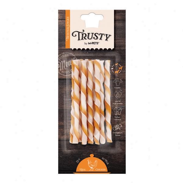 M-Pets Trusty Chicken Twisted Sticks Köpek Kemiği 12cm 55gr 10lu Paket