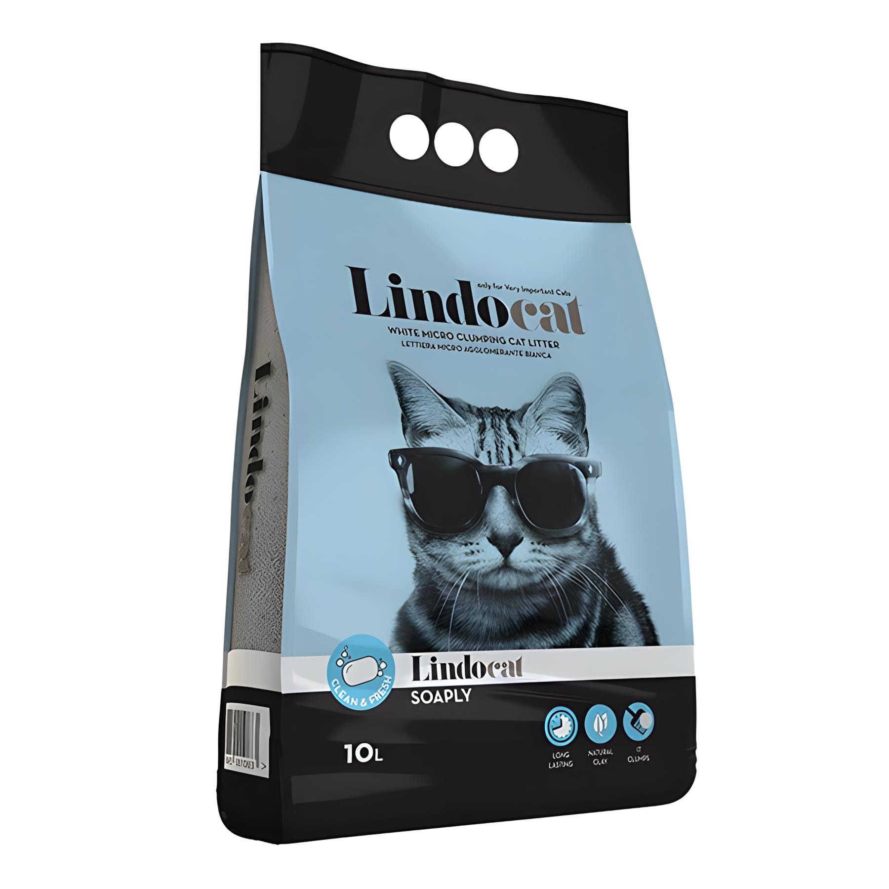 Lindocat Sabun Kokulu İnce Taneli Topaklanan Kedi Kumu 10L