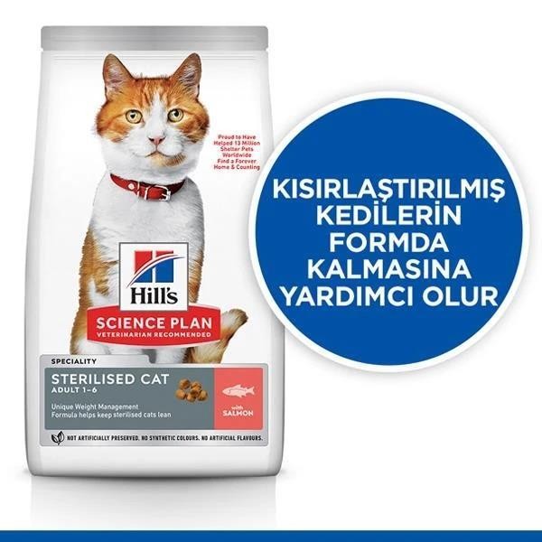 Hills Sterilised Somon Balıklı Kısırlaştırılmış Kedi Maması 3Kg