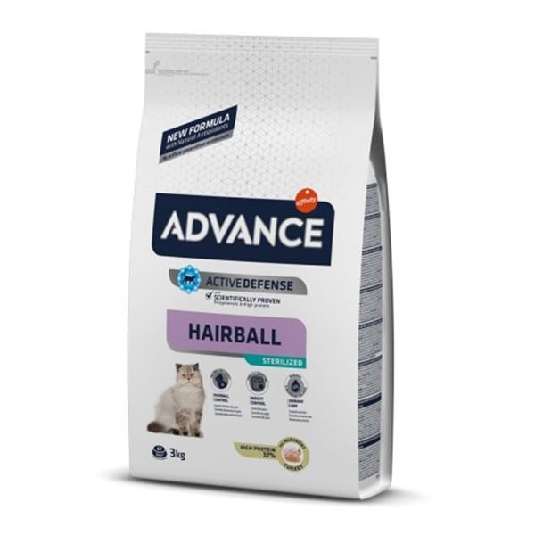 Advance Hairball Sterilized Hindili Kısırlaştırılmış Kedi Maması 3Kg