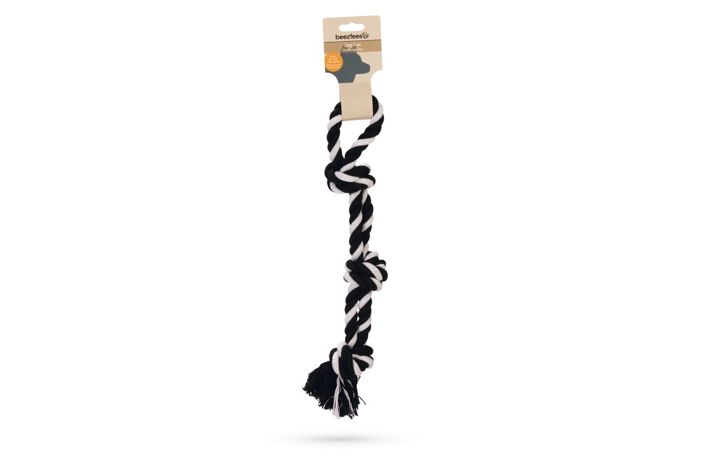 Beeztees Köpek Oyuncağı, Üç Düğümlü Diş İpi, Tutamaçlı, 40cm, 250gr