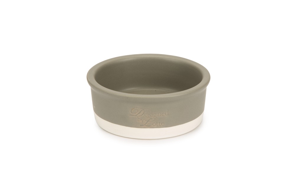 Beeztees DBL Köpek Mama Su Kabı, Seramik, Mat Gri, 13cm, 160ml