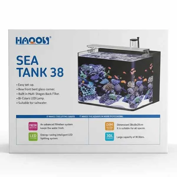 Haqos Sea Tank 38 Tuzlu Su Akvaryumu 30Lt