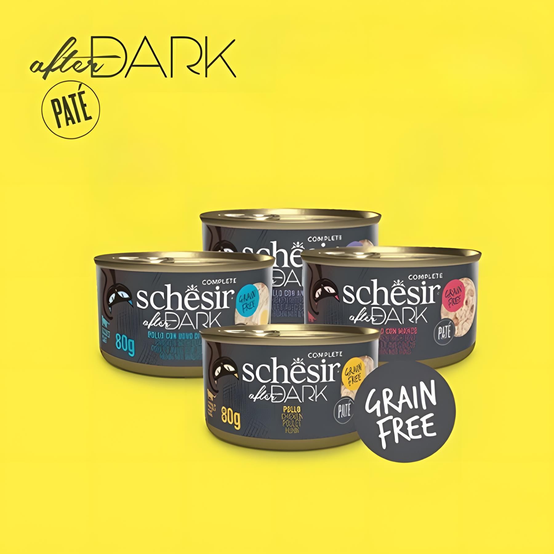 Schesir After Dark Pate Et Suyunda Karışık Lezzetler Yetişkin Kedi Konservesi 12x80gr