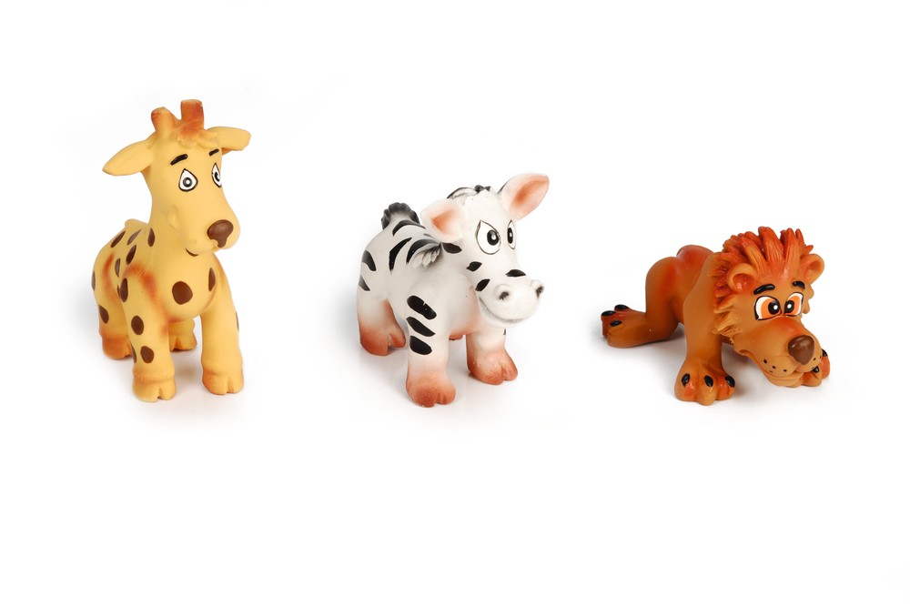Beeztees Köpek Oyuncağı, Sesli, Afrika Hayvanları, Lateks, Çeşitli Renklerde, 11,5cm