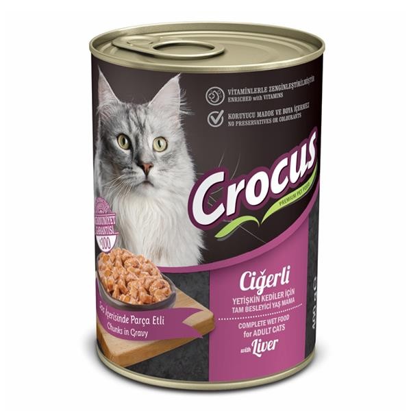 Crocus Ciğerli Yetişkin Kedi Konservesi 400gr