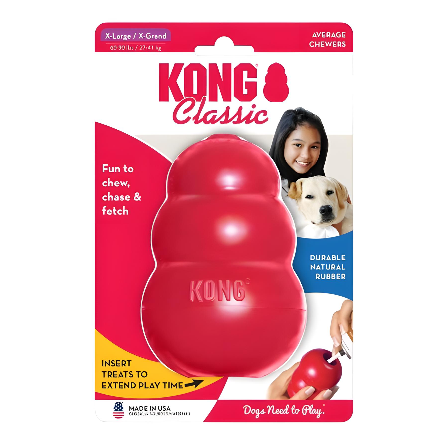 Kong Classic Köpekler İçin Çok Amaçlı Isırma Oyuncağı Ultra Sert XL