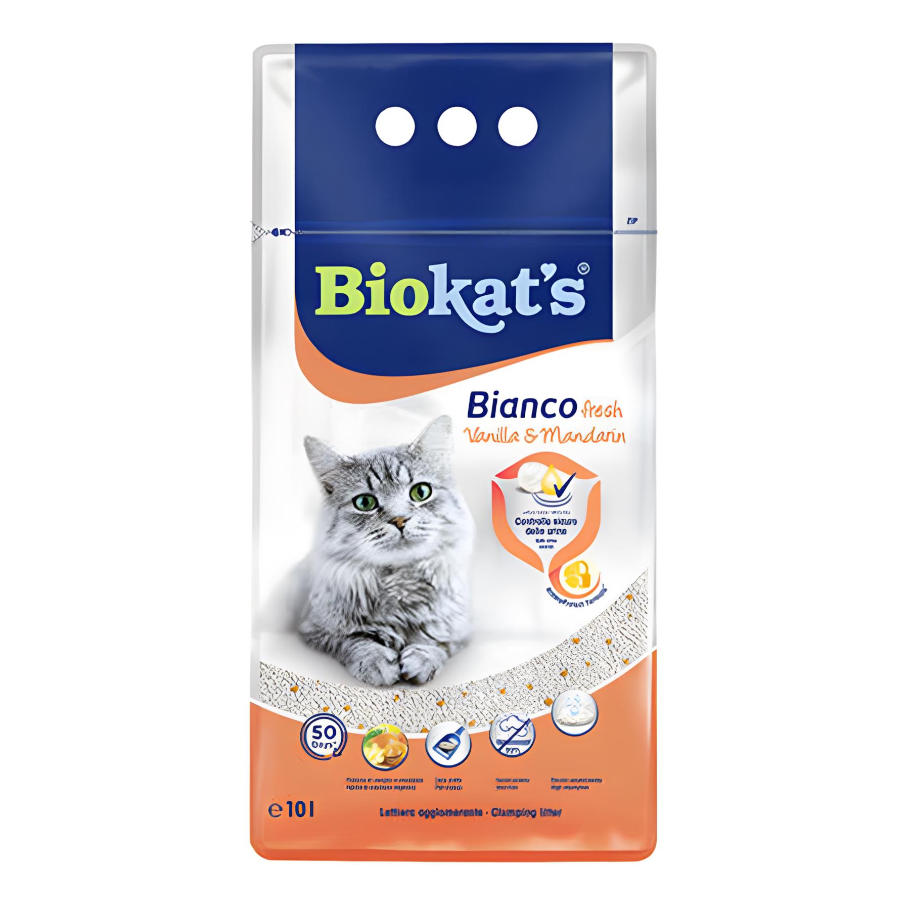 Gimcat Biokats Kedi Kumu Bianco Vanilya&Mandalina 10 Lt