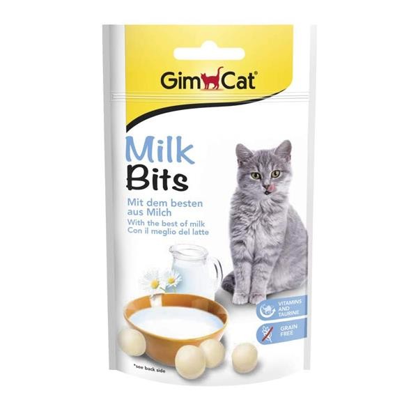 Gimcat Milk Bits Sütlü Taurinli Kedi Ödül Tableti 40gr