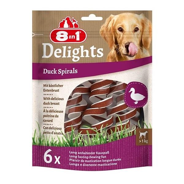 8in1 Smart Delights Ördekli Burgulu Köpek Ödülü 85gr