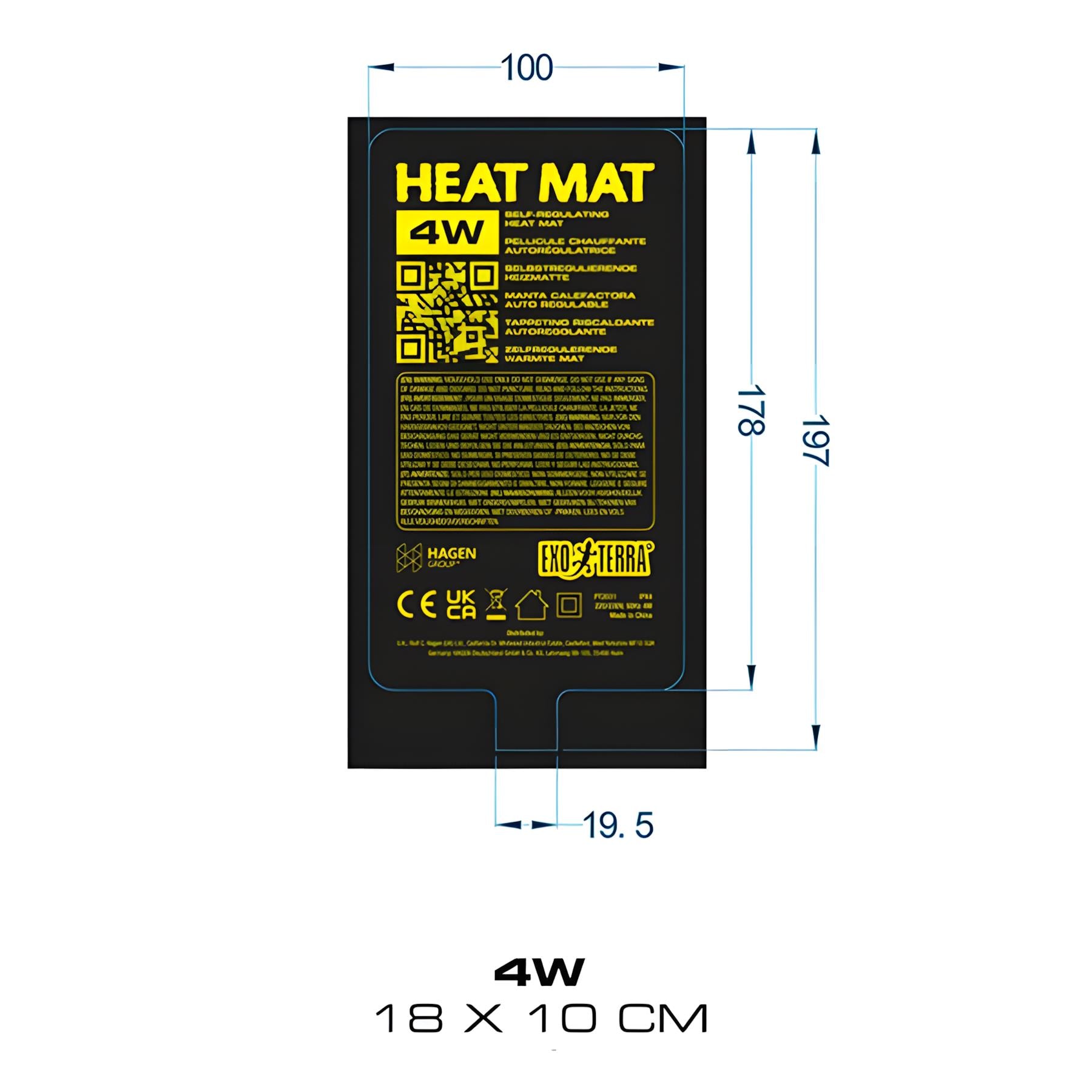 Exo Terra Isıtıcı Mat 4W 18x10 cm