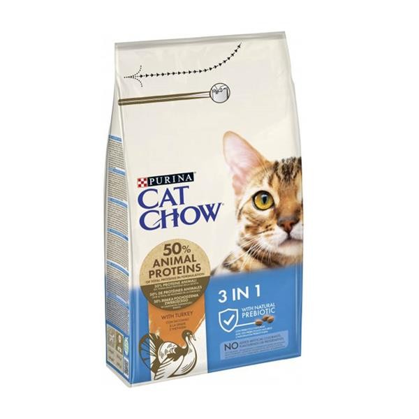 Cat Chow 3 in 1 Hindi Etli Yetişkin Kedi Maması 15Kg