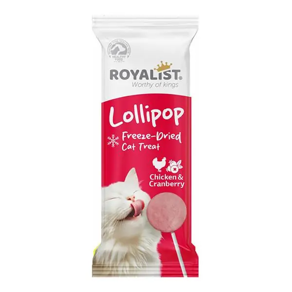 Royalist Lollipop Tavuklu ve Kızılcıklı Kedi Ödülü 1,4gr