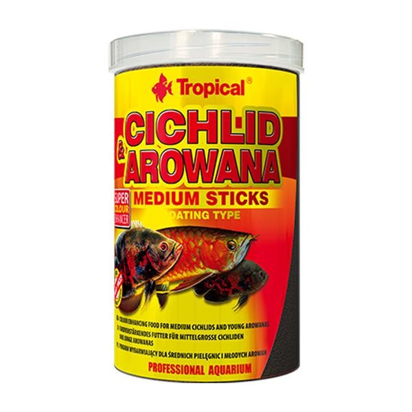 Tropical Cichlid Arowana Medium Sticks 1000ml 360gr