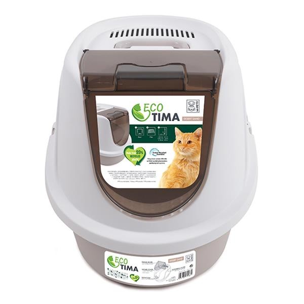 M-Pets Eco Tima Kapalı Kedi Tuvaleti M Desert Sand