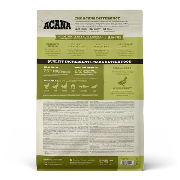 Acana Grasslands Yüksek Proteinli Ördekli ve Tavuklu Tahılsız Kedi Maması 4,5kg