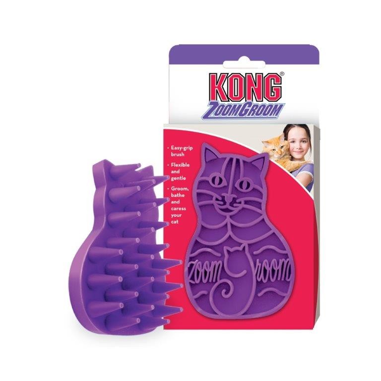 Kong Kedi Tarağı ZoomGroom Mor 11cm