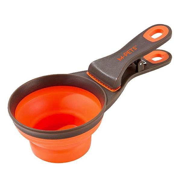M-Pets Cuizi 3in1 Fonksiyonel Mama Ölçü Kabı 237ml Turuncu