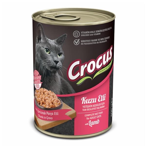 Crocus Kuzu Etli Yetişkin Kedi Konservesi 400gr