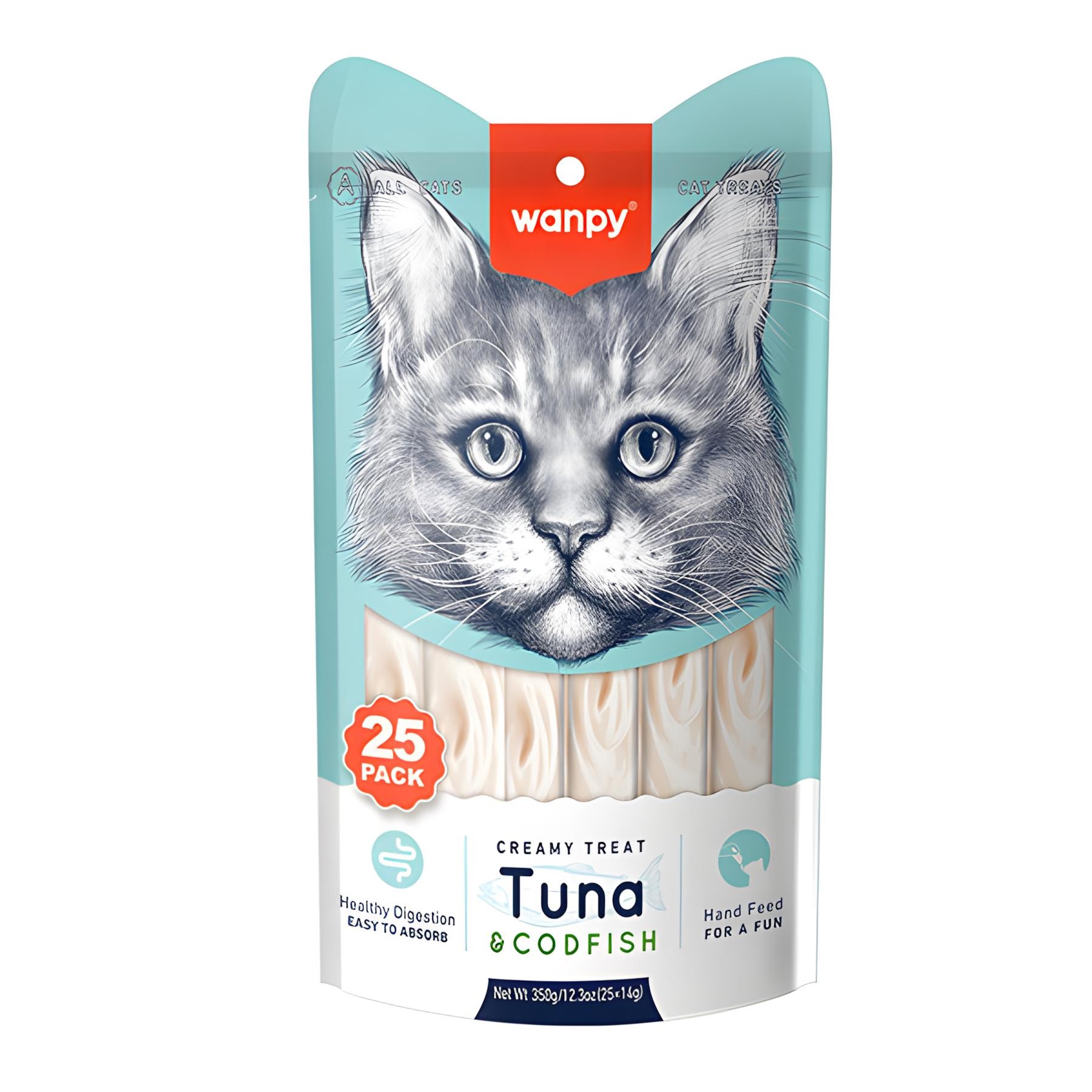 Wanpy Ton ve Morina Balıklı Krema Kedi Ödülü 25x14gr