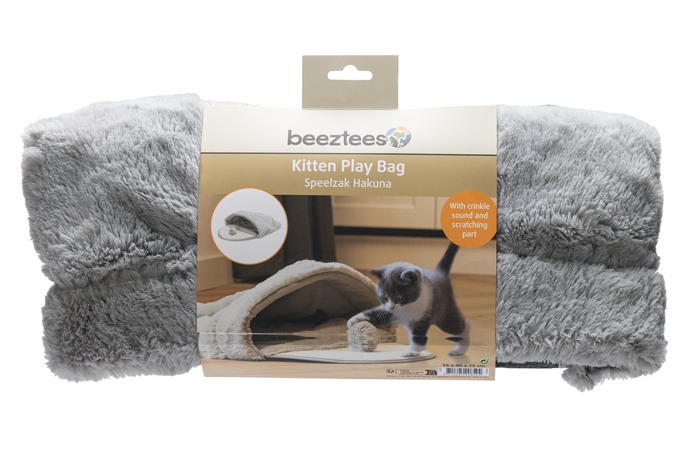 Beeztees Yavru Kedi Oyun Yatağı, Oyuncaklı, 50x40x15cm