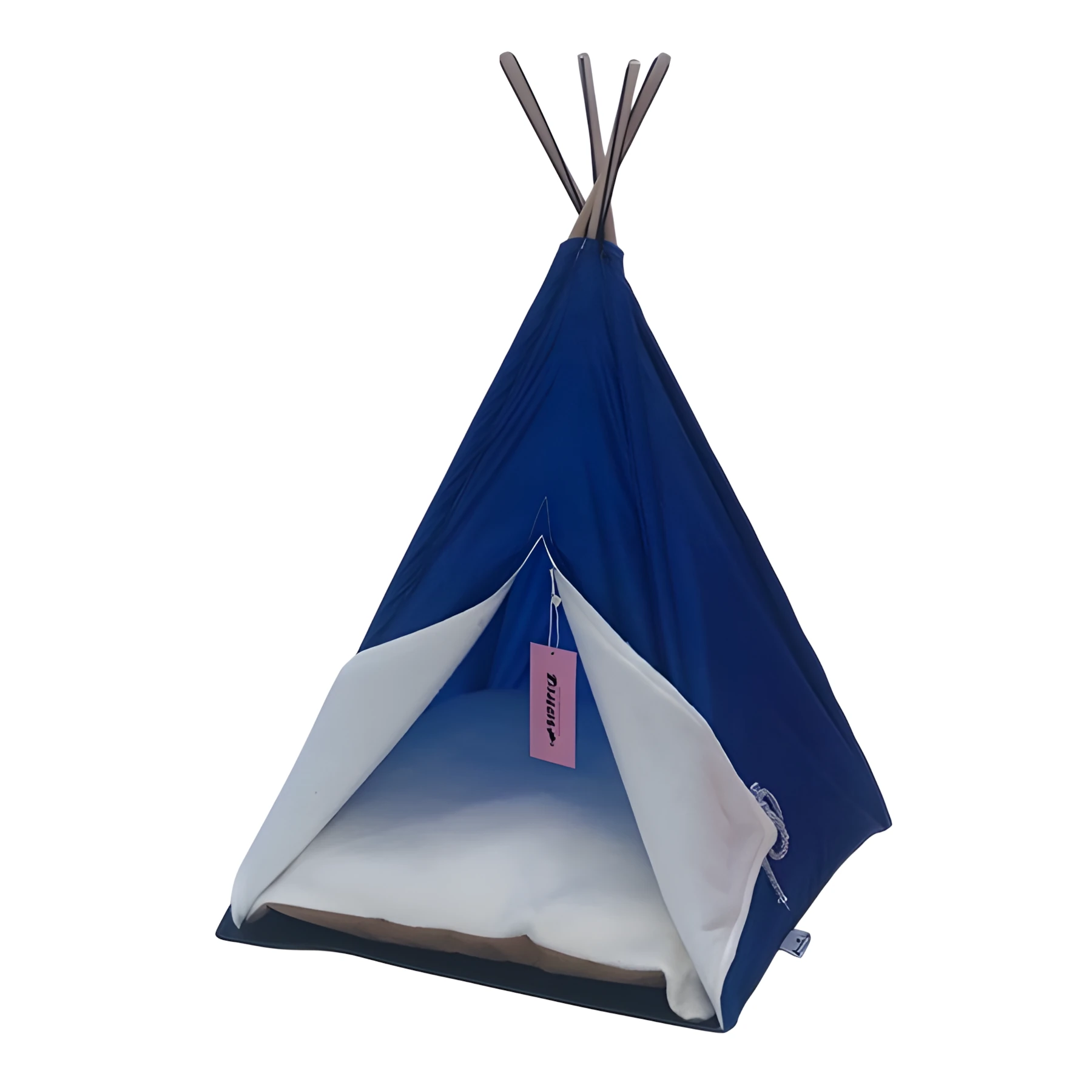 Bedspet Kedi Köpek Çadırı Büyük Boy Mavi 60x60x80Cm