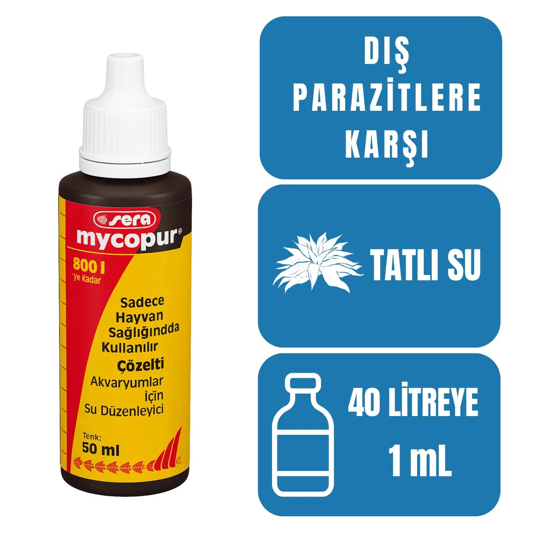 Sera Mycopur 50ml Mantar ve Parazit İlacı