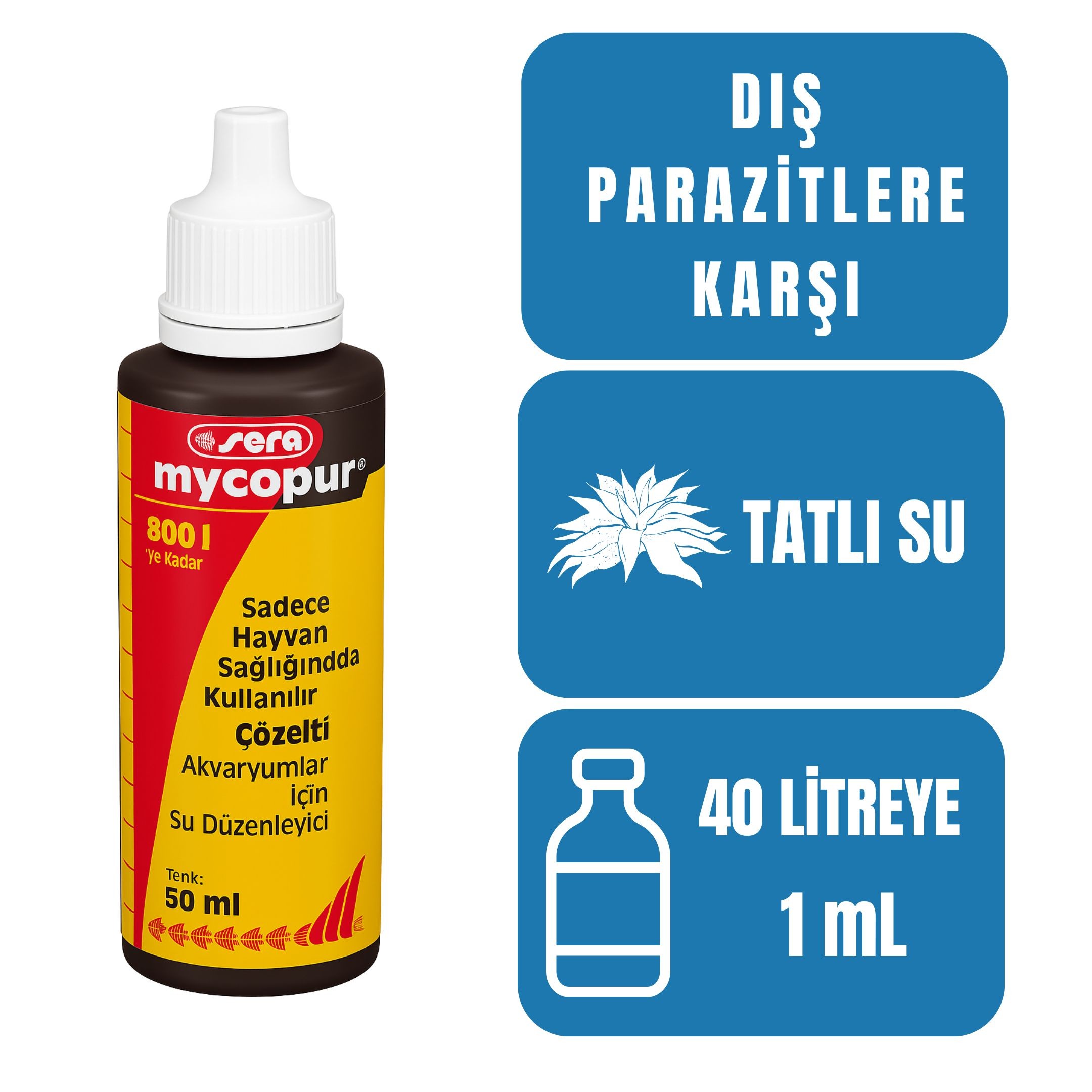 Sera Mycopur 50ml Mantar ve Parazit İlacı