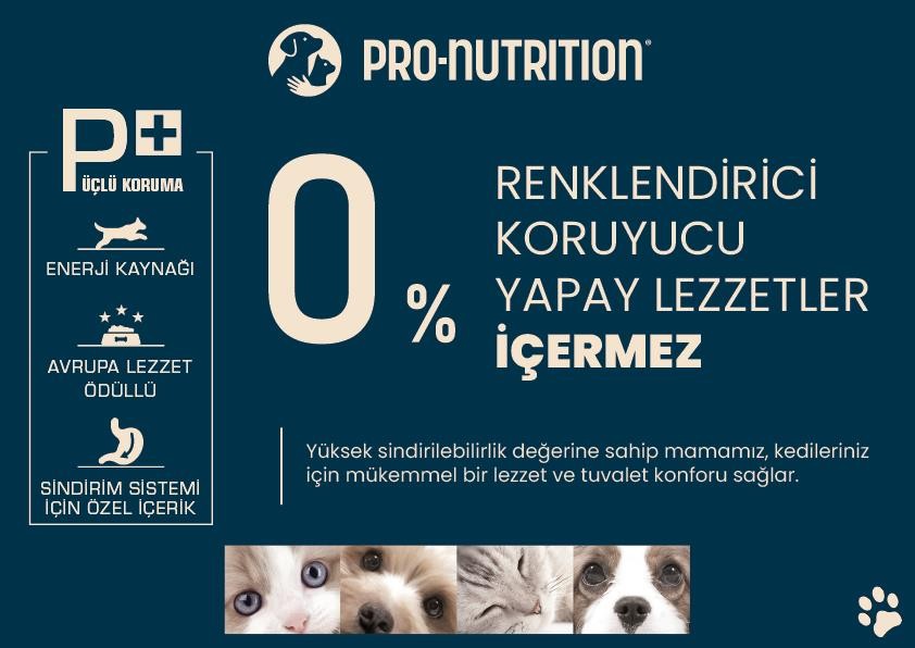 Pro Nutrition Yetişkin Kısırlaştırılmış Tavuklu Kedi Maması Paketten Bölme 1Kg