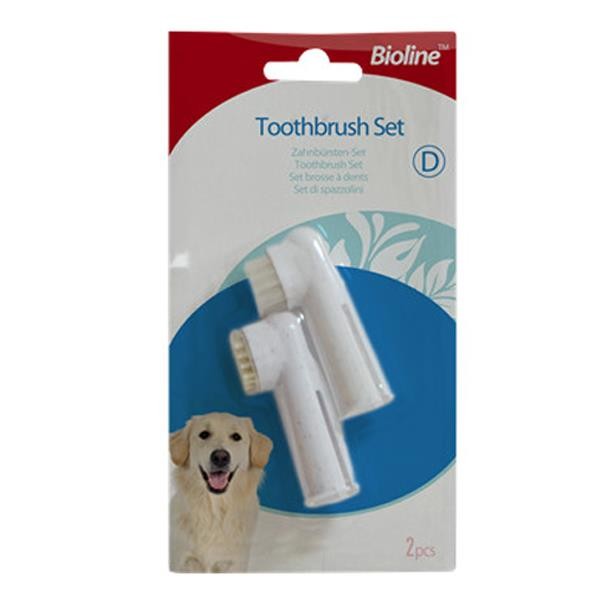 Bioline Köpek için Parmak Diş Fırçası Seti İkili