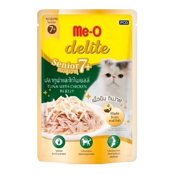 Me-O Delite Pouch Senior Ton Balıklı Yaşlı Kedi Maması 70gr 12li