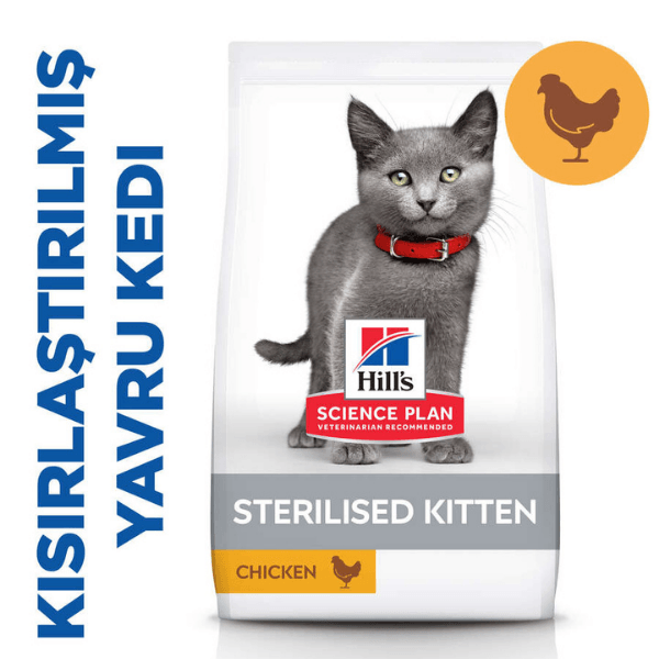 Hills Kitten Sterilised Tavuklu Kısırlaştırılmış Yavru Kedi Maması 10 Kg