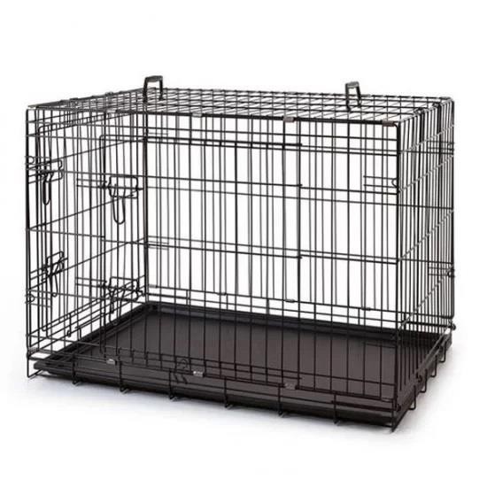 Metal Kedi Köpek Kafesi Siyah 60x41x50cm