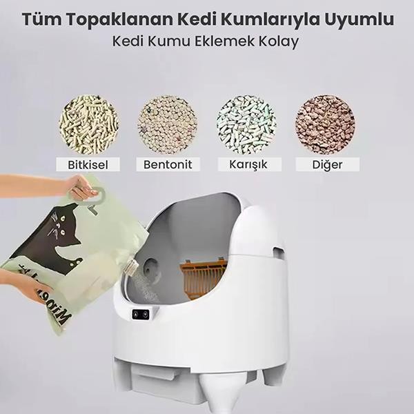 Electron ICB018 Otomatik Akıllı Kedi Tuvaleti
