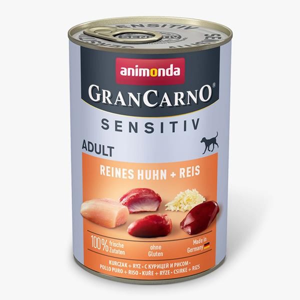 Animonda Gran Carno Sensitiv Tavuklu ve Pirinçli Konserve Köpek Maması 400gr