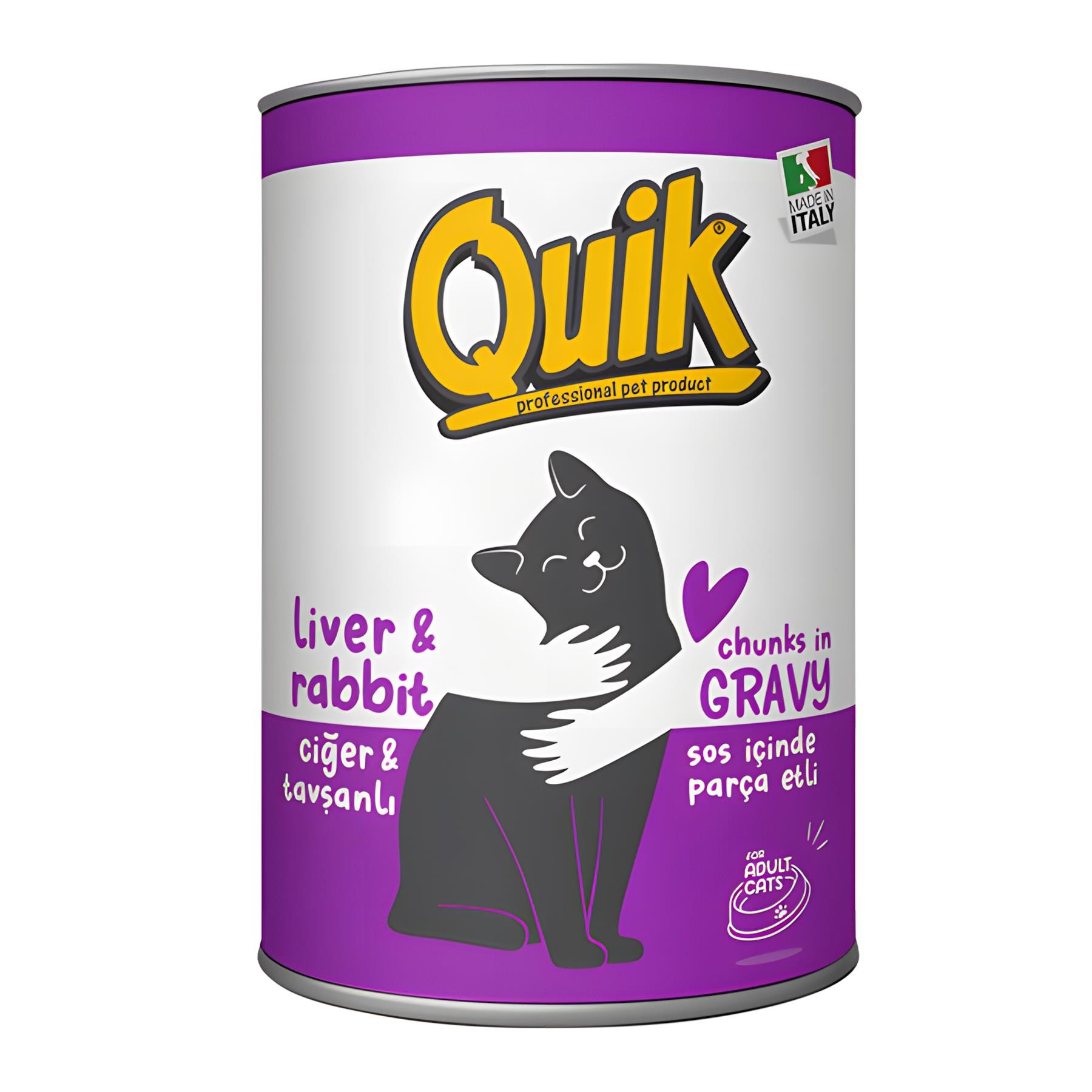 Quik Tavşan ve Ciğerli Yetişkin Konserve Kedi Maması 415gr