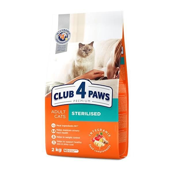 Club4Paws Tavuklu Kısırlaştırılmış Kedi Maması 2Kg