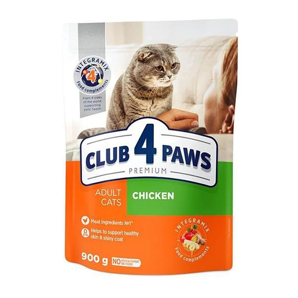 Club4Paws Tavuklu Yetişkin Kedi Maması 900Gr