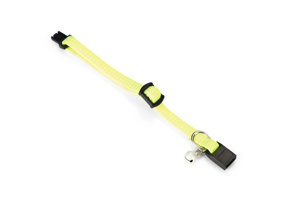 Beeztees Yavru Kedi Boyun Tasması, Zilli, Sarı, 15-23cm
