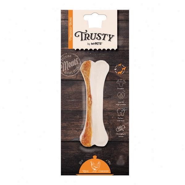 M-Pets Trusty Chicken Press Köpek Kemiği 12cm 55gr