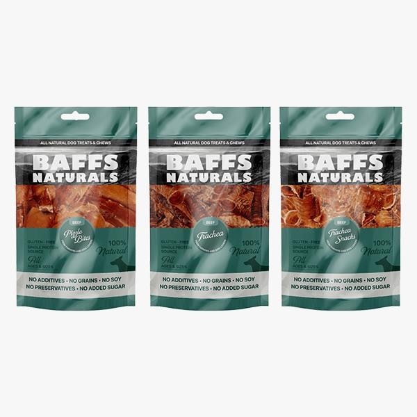 Baffs Natural Dana Etli Karışık Köpek Ödülü 6lı