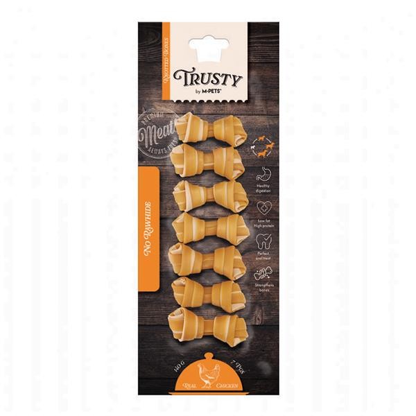 M-Pets Trusty Chicken Tatlı Patatesli Köpek Kemiği 7cm 140gr 7li Paket