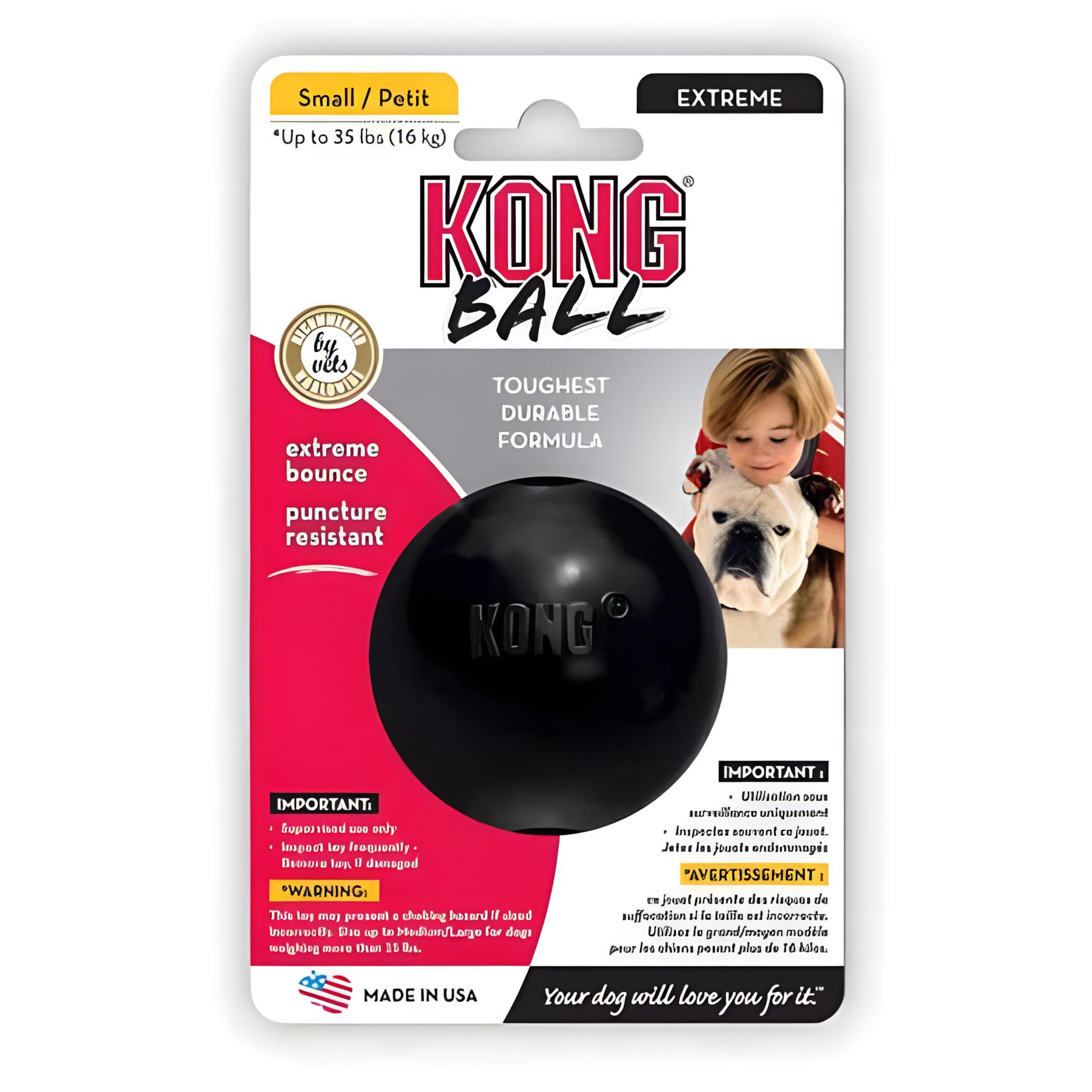 Kong Extreme Köpekler İçin Top Şeklinde Çok Amaçlı Isırma Oyuncağı Ultra Sert S