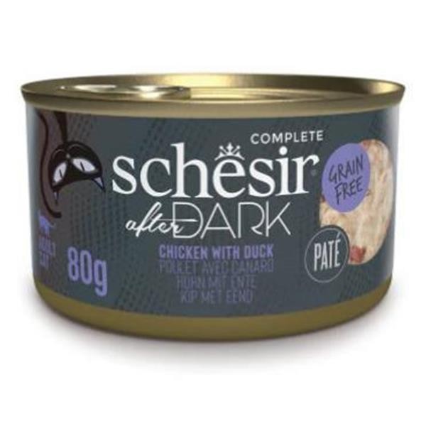 Schesir After Dark Pate Tavuklu ve Ördekli Konserve Kedi Maması 80gr 6lı